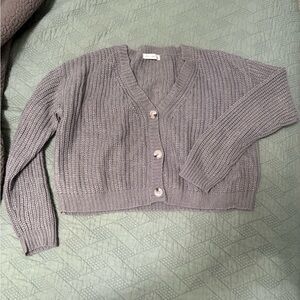 NWOT slightly cropped Active USA Gray Women's Cardigan